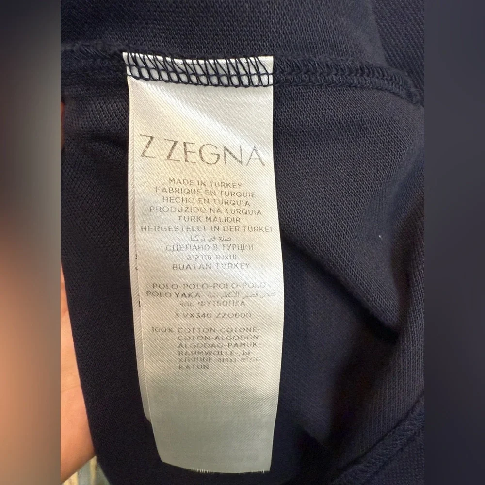 ZZegna Men's Navy Blue Polo Shirt - Picture 3 of 5